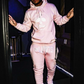 Stacked Sweatsuit (Pink/White)